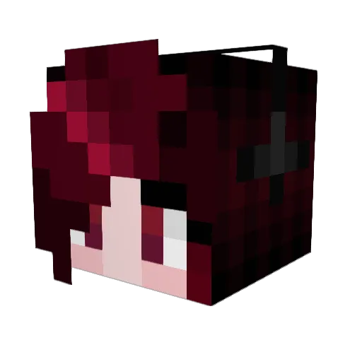 KADN0 Minecraft avatar head, 3D render