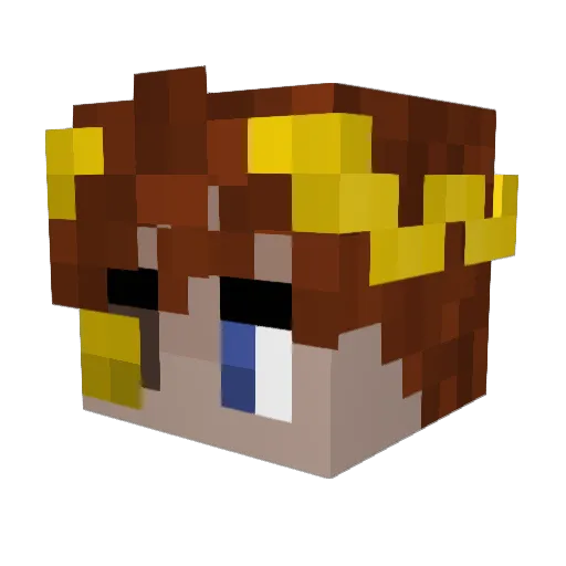 KAE_PE Minecraft avatar head, 3D render