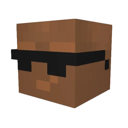 KAFANS Minecraft avatar head, 3D render