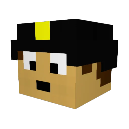 KAGDAG Minecraft avatar head, 3D render