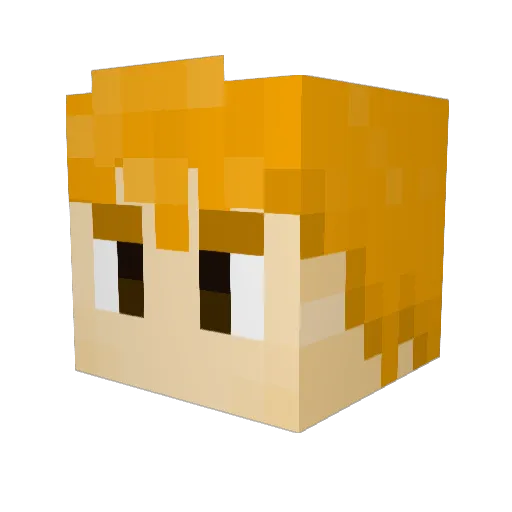 KAGEZAKUR Minecraft avatar head, 3D render