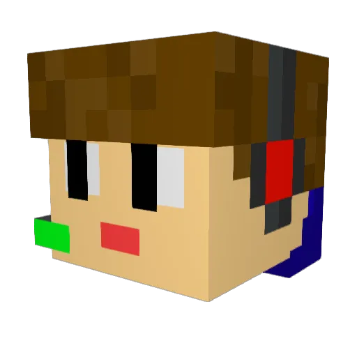 KAHIH Minecraft avatar head, 3D render