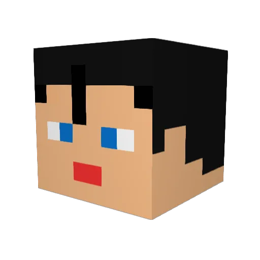 KAHIROCHAN Minecraft avatar head, 3D render