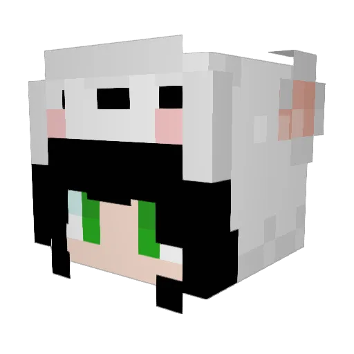 KAIR0_1 Minecraft avatar head, 3D render