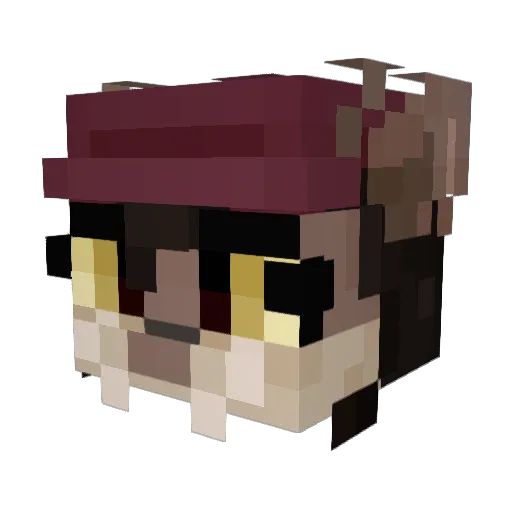 KAIROX Minecraft avatar head, 3D render