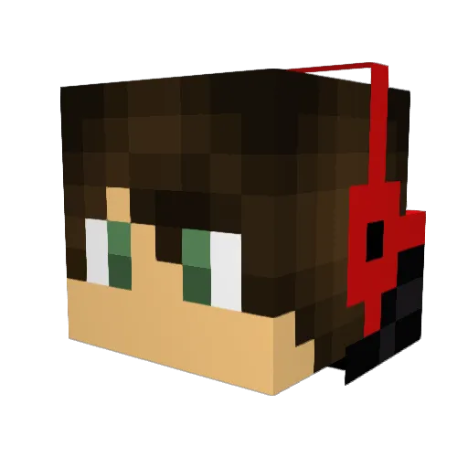KAISIOU59 Minecraft avatar head, 3D render
