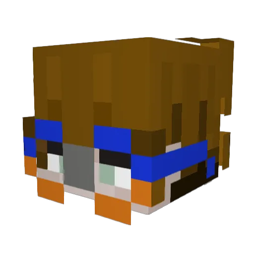 KAIU8534 Minecraft avatar head, 3D render