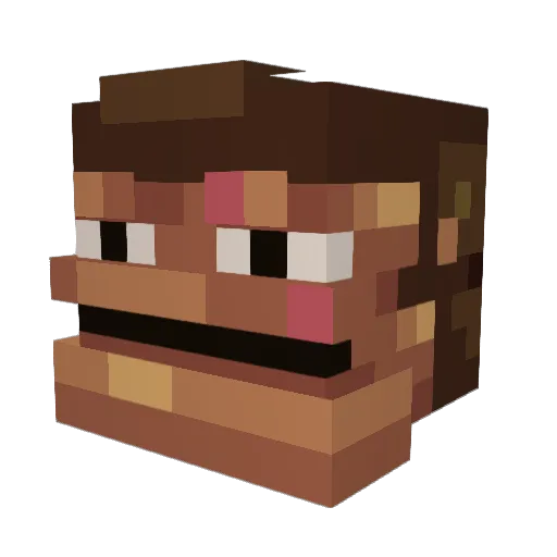 KAIZZAH Minecraft avatar head, 3D render