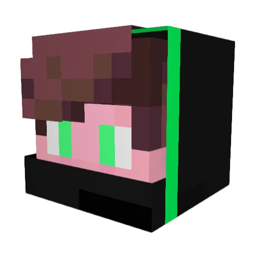 KAI_YI_ Minecraft avatar head, 3D render