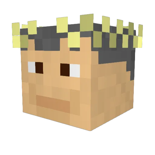 KAJSER Minecraft avatar head, 3D render