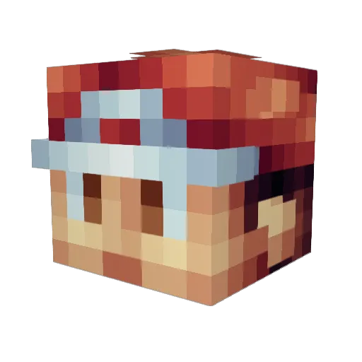 KAKIPPP Minecraft avatar head, 3D render