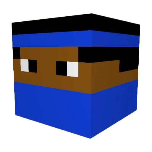KALUMIREL Minecraft avatar head, 3D render