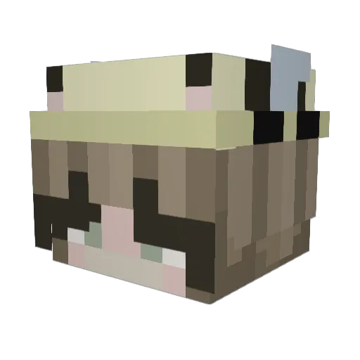 KAMASAYOSHIN Minecraft avatar head, 3D render