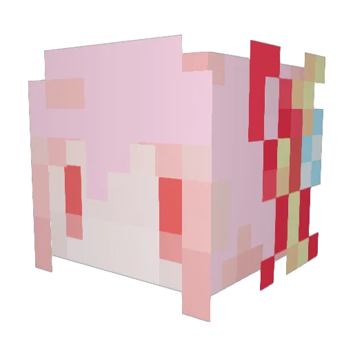 KAMEDA Minecraft avatar head, 3D render