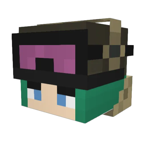 KAMIbiglickdog Minecraft avatar head, 3D render