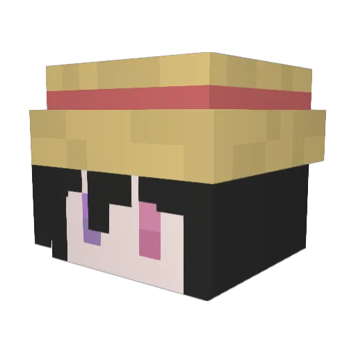 KAMKAME Minecraft avatar head, 3D render