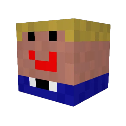 KAMlLSLlMAK Minecraft avatar head, 3D render