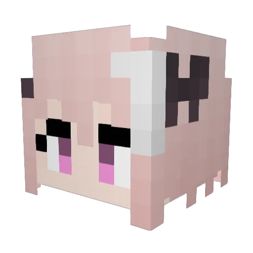 KANATA_INA Minecraft avatar head, 3D render