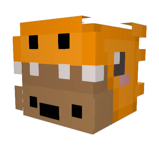 KANG_CHII Minecraft avatar head, 3D render