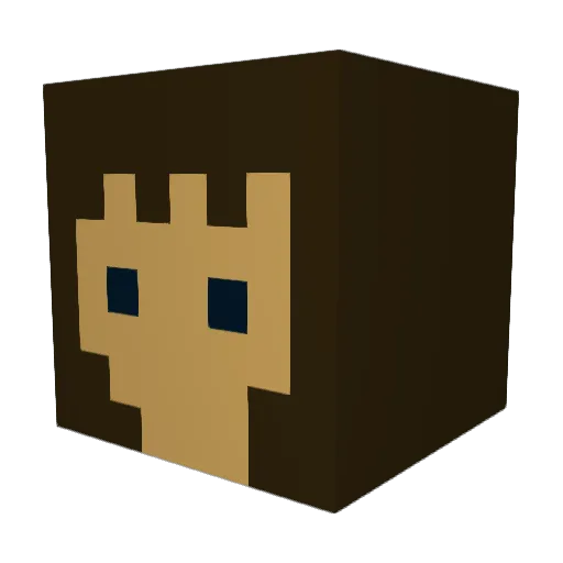 KANIEGG Minecraft avatar head, 3D render