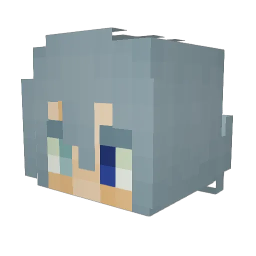 KANIPANTI Minecraft avatar head, 3D render