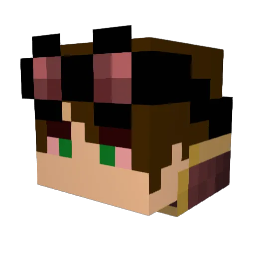 KAOS0071 Minecraft avatar head, 3D render