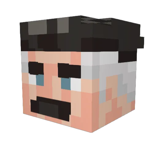 KAPExR Minecraft avatar head, 3D render
