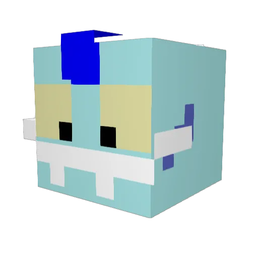 KAPPPPO Minecraft avatar head, 3D render