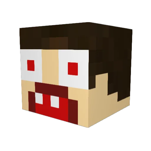 KARPyeS Minecraft avatar head, 3D render