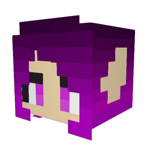 KASH_REVOLUTION Minecraft avatar head, 3D render