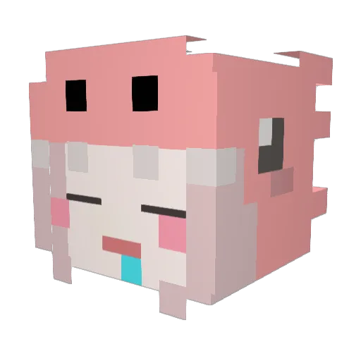 KASP1030 Minecraft avatar head, 3D render