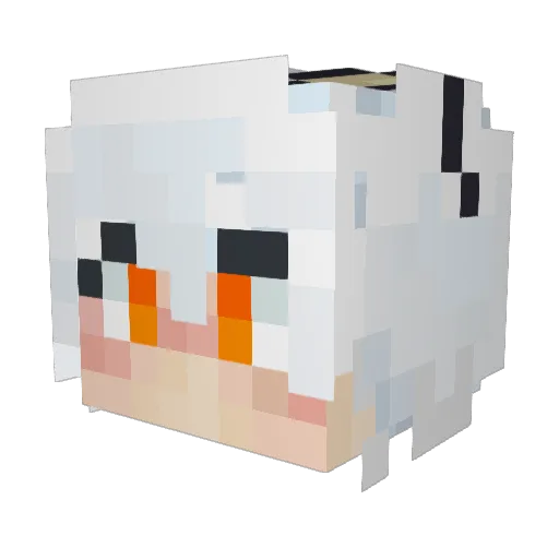 KATAR0TAA Minecraft avatar head, 3D render