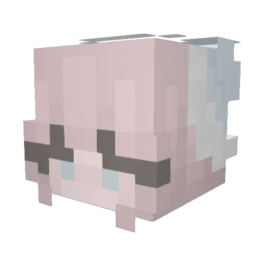KATCHYS Minecraft avatar head, 3D render
