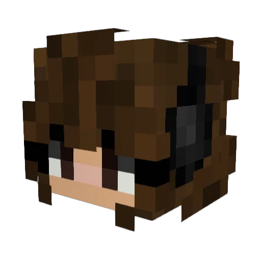 KATHORSE Minecraft avatar head, 3D render