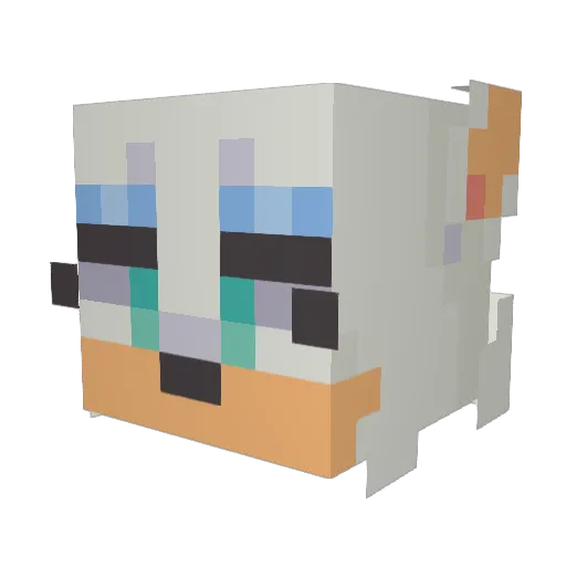 KATIEISAWESO Minecraft avatar head, 3D render