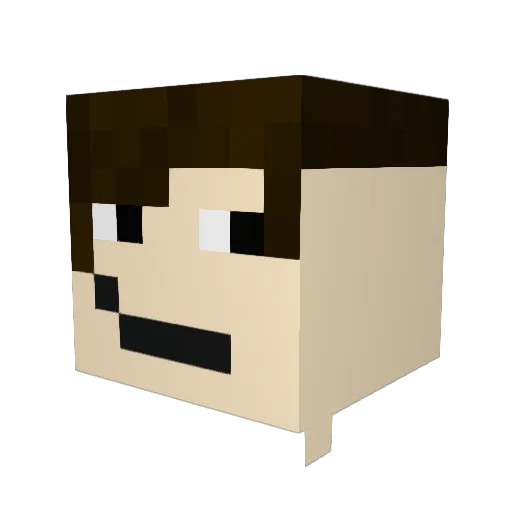 KATKA_333 Minecraft avatar head, 3D render