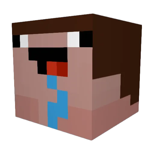 KATMIAV Minecraft avatar head, 3D render