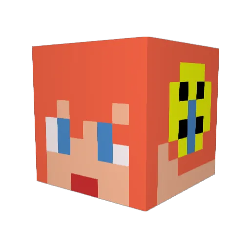 KATO330 Minecraft avatar head, 3D render