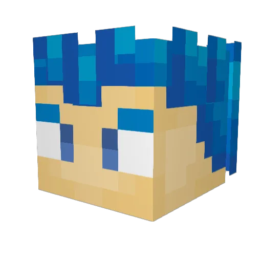 KATSUsenpaiii Minecraft avatar head, 3D render