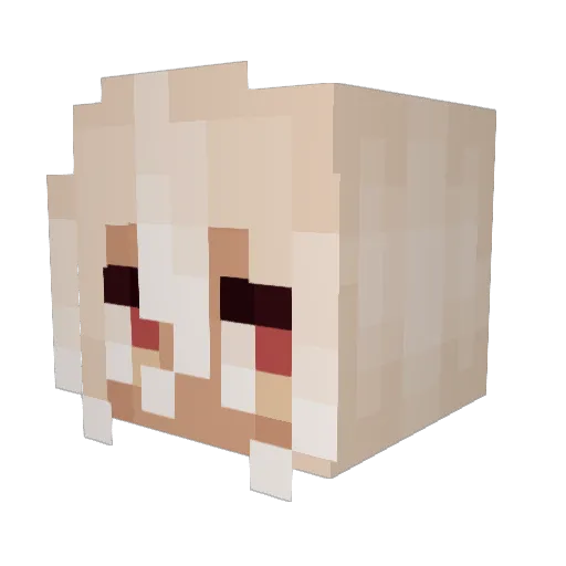 KATZUKOS Minecraft avatar head, 3D render