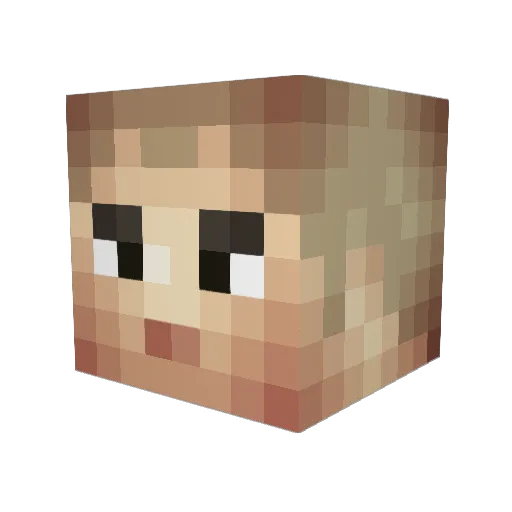 KATheHuman Minecraft avatar head, 3D render