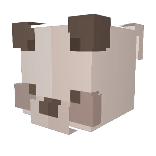 KAWGAW0852 Minecraft avatar head, 3D render