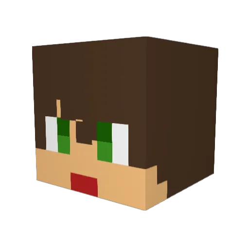 KAYNX Minecraft avatar head, 3D render