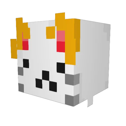 KAZO0 Minecraft avatar head, 3D render