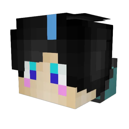 KAZTERA Minecraft avatar head, 3D render
