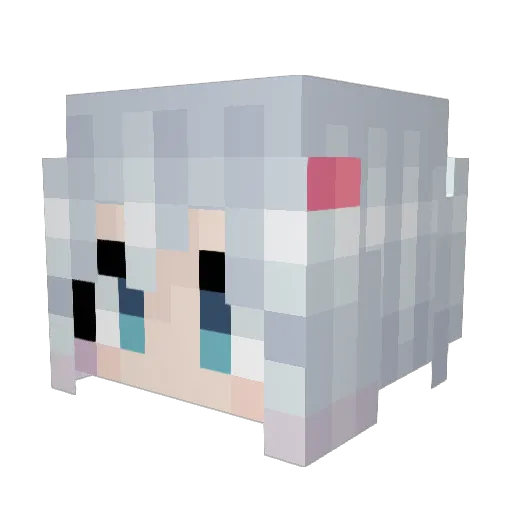 KAZUKI_SAMA Minecraft avatar head, 3D render