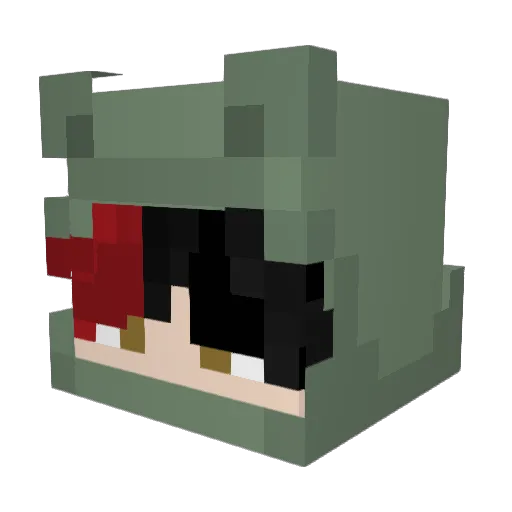 KAl404 Minecraft avatar head, 3D render