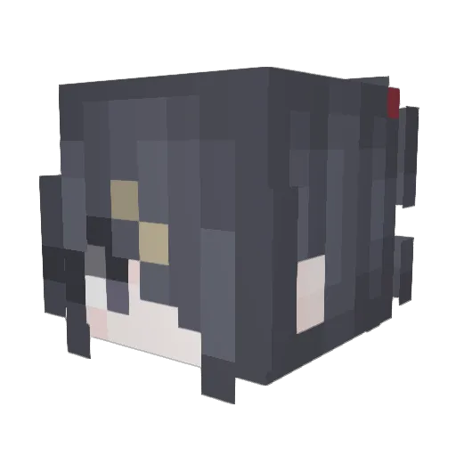 KAngelkawaii Minecraft avatar head, 3D render