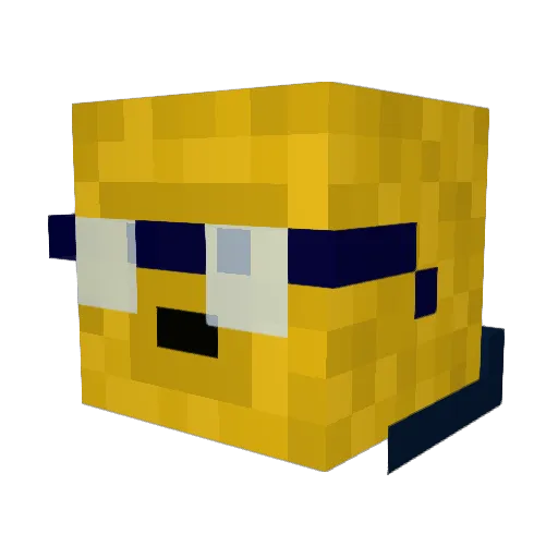 KArtoffelUTE Minecraft avatar head, 3D render