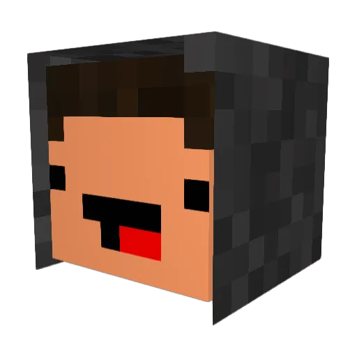 KB0306 Minecraft avatar head, 3D render